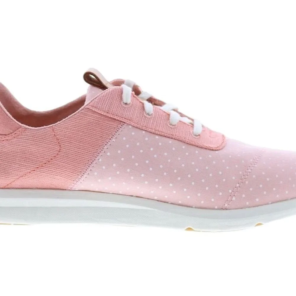 TOMS Women's‎ Cabrillo Pink Polka Dot Lace-Up Sneakers Size 9 Casual